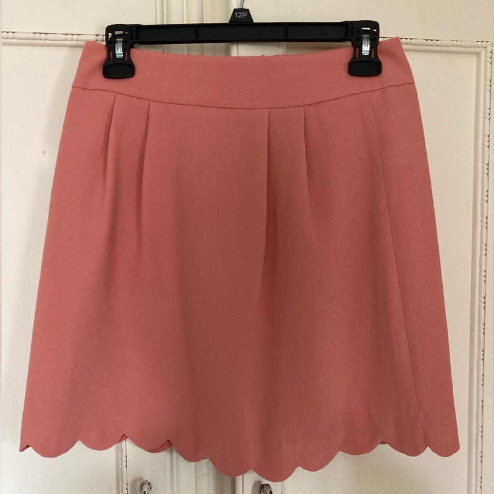 LOFT Blush Pink Scallop Skirt